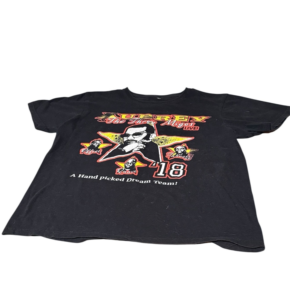 Migos Three Migos Live 2018 Graphic Tour Tee Offset Quavo Takeoff Rap Shirt